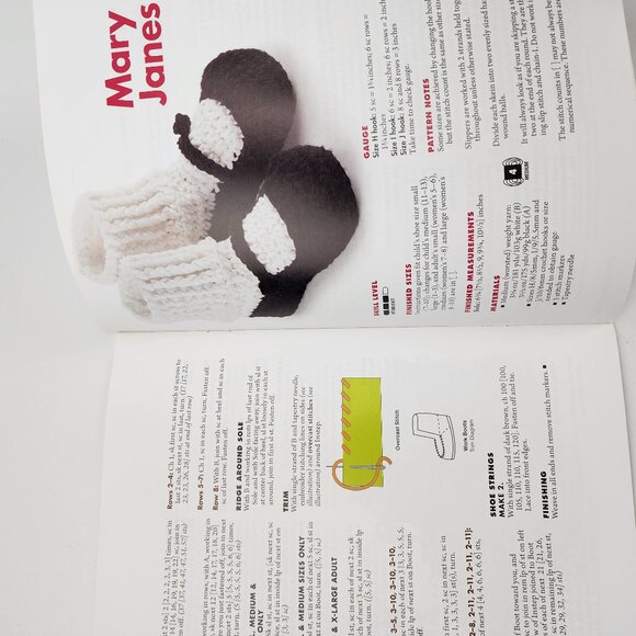 Lot of 2 Annie's Attic Crochet Books Big Foot Boutique & Mile A Minute Slippers - Picture 13 of 16